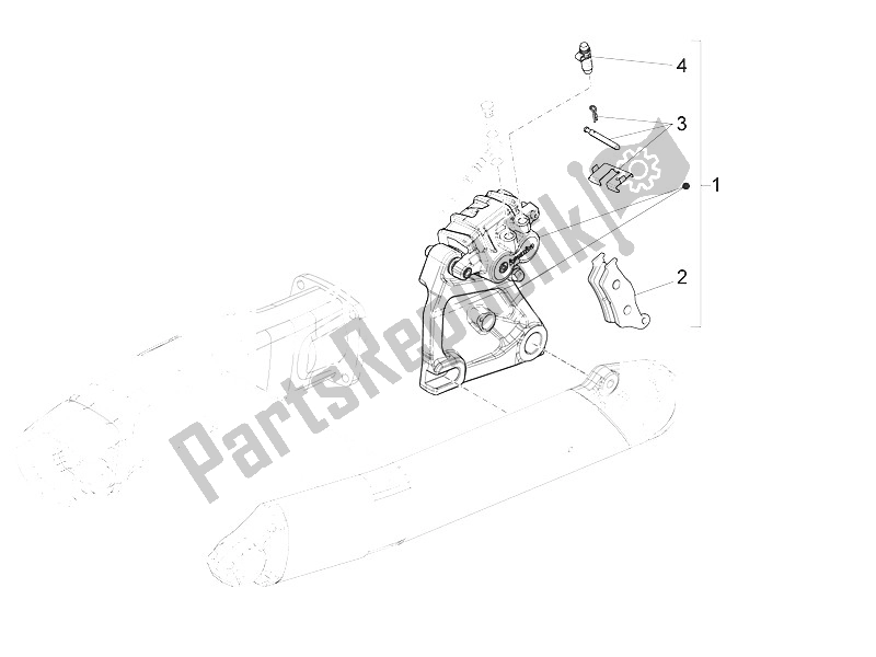 Toutes les pièces pour le étrier De Frein Arrière du Moto-Guzzi Eldorado 1400 USA 2016