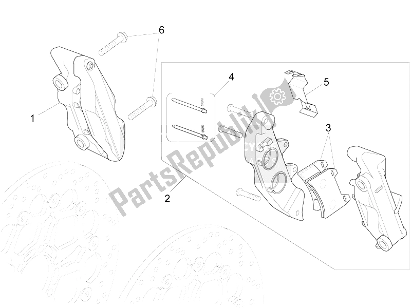 Todas las partes para Pinza De Freno Delantero de Moto-Guzzi Eldorado 1400 2015