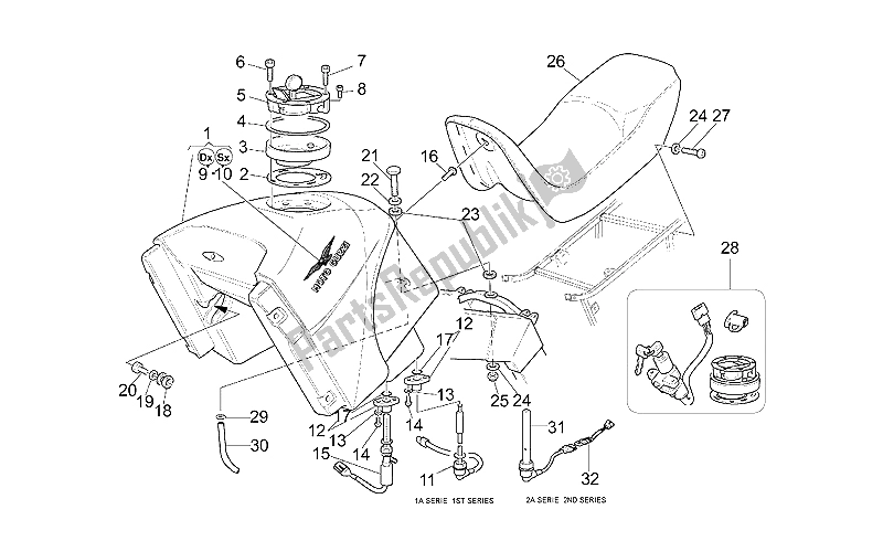 Toutes les pièces pour le Réservoir D'essence du Moto-Guzzi Quota ES 1100 1998