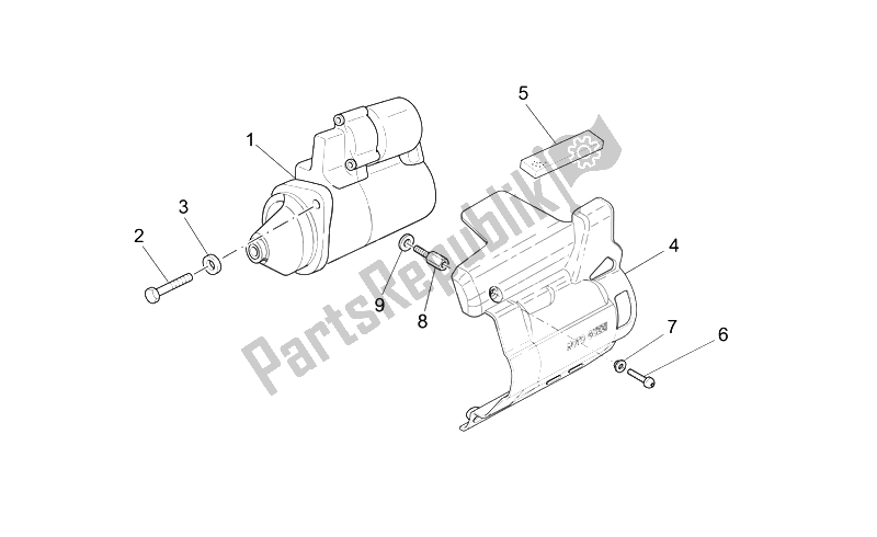 Toutes les pièces pour le Démarreur du Moto-Guzzi Sport 1200 2006