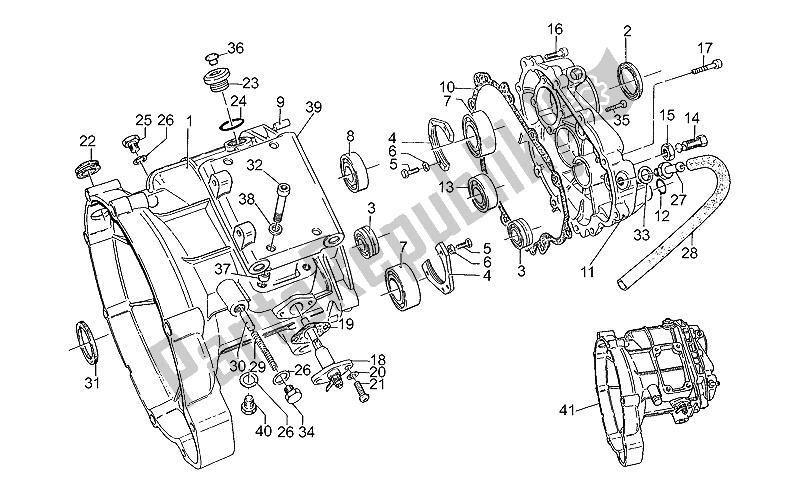 Toutes les pièces pour le Cage De Transmission du Moto-Guzzi Quota 1000 1992