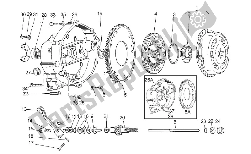 All parts for the Clutch of the Moto-Guzzi Nevada 350 1993