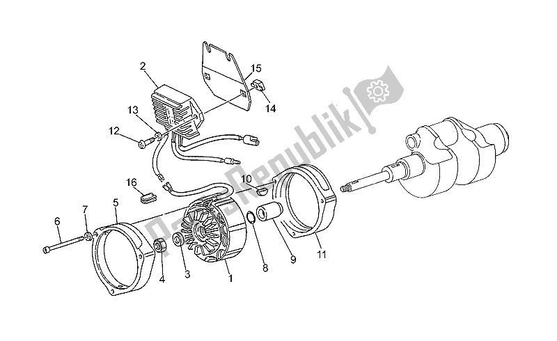 Toutes les pièces pour le Générateur - Régulateur du Moto-Guzzi California 1100 1994