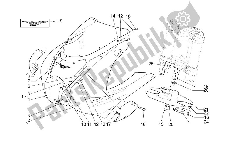 Todas las partes para Parabrisas De Le Mans de Moto-Guzzi V 11 LE Mans Sport Naked 1100 2001