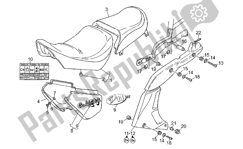 Toutes les pièces pour le Selles du Moto-Guzzi California EV V 11 USA 1100 1997