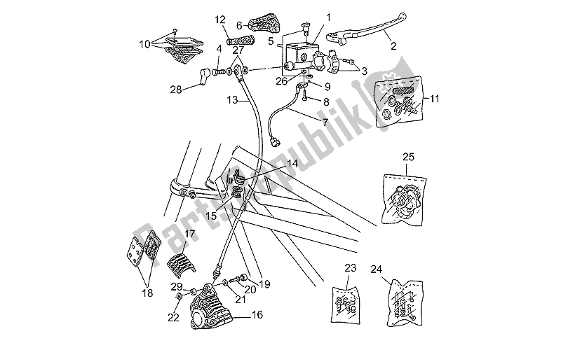 Todas las partes para Cilindro Maestro Delantero de Moto-Guzzi S 1000 1989