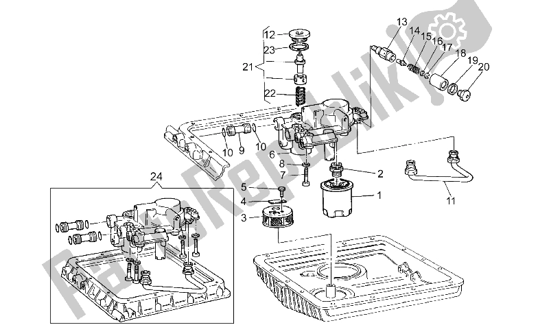 Toutes les pièces pour le Filtre à L'huile du Moto-Guzzi Sport Iniezione 1100 1996