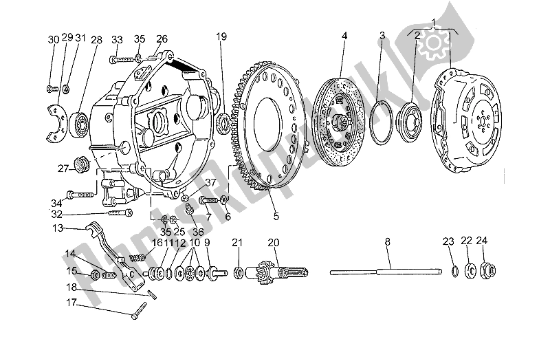 All parts for the Clutch of the Moto-Guzzi Nevada Club 350 1998