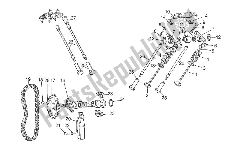 All parts for the Timing System of the Moto-Guzzi Nevada 350 1993
