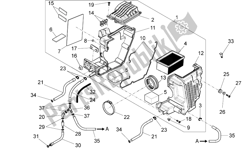 Todas as partes de Caixa De Ar Ii do Moto-Guzzi V7 Racer 750 2014