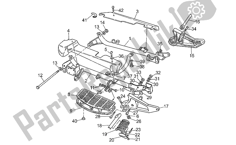 Alle onderdelen voor de Voetsteunen van de Moto-Guzzi California EV V 11 USA 1100 1997