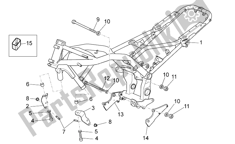 Toutes les pièces pour le Cadre du Moto-Guzzi Breva 1200 2007