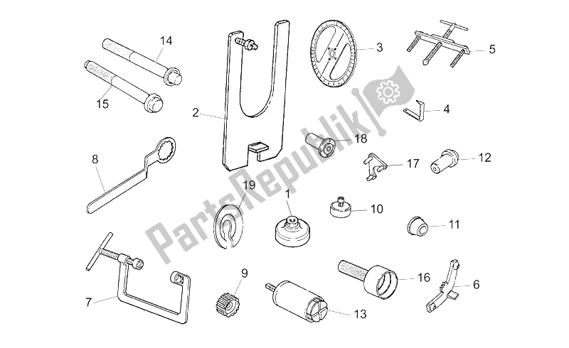 Toutes les pièces pour le Outils Spécifiques Ii du Moto-Guzzi V 11 CAT 1100 2003