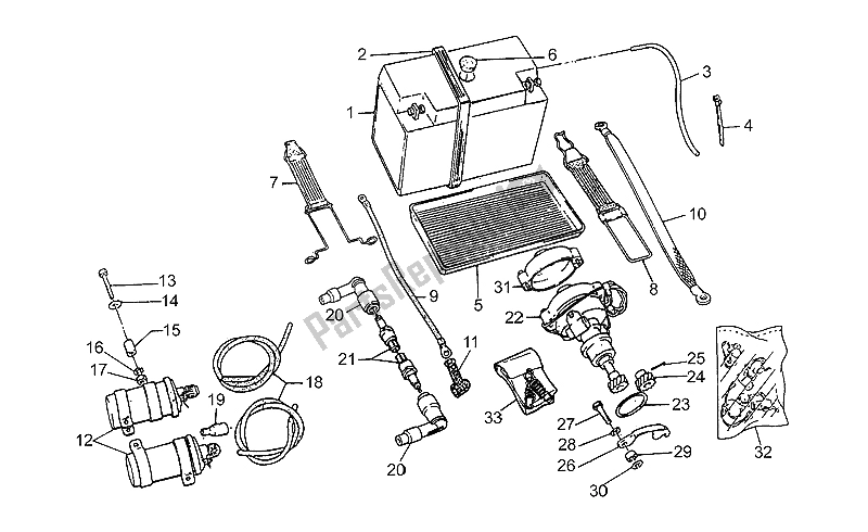 Toutes les pièces pour le Batterie du Moto-Guzzi 850 T5 Polizia 1994