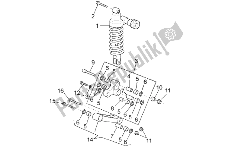 Tutte le parti per il Biella - Ammortizzatore Posteriore Abs. Del Moto-Guzzi Norge Polizia Berlino 850 2008