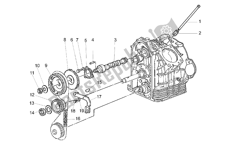 Alle onderdelen voor de Timing Systeem I van de Moto-Guzzi California EV V 11 USA 1100 1997