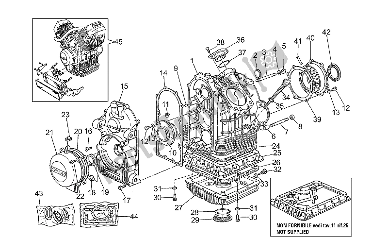 Toutes les pièces pour le Carter du Moto-Guzzi Sport Iniezione 1100 1996