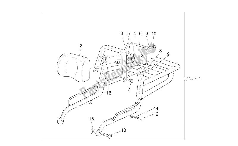 Toutes les pièces pour le Porte-bagages du Moto-Guzzi California Special 1100 1999