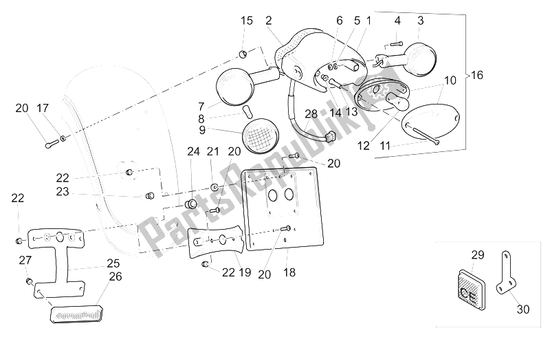 Todas las partes para Luces Traseras de Moto-Guzzi California Alum TIT PI CAT 1100 2003