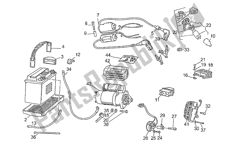 Toutes les pièces pour le Batterie du Moto-Guzzi 65 GT 650 1987