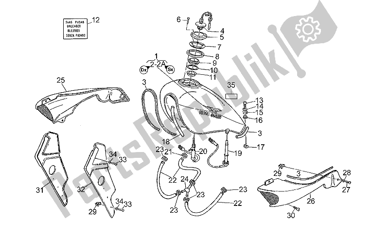 Toutes les pièces pour le Réservoir du Moto-Guzzi Nevada Club 750 1998