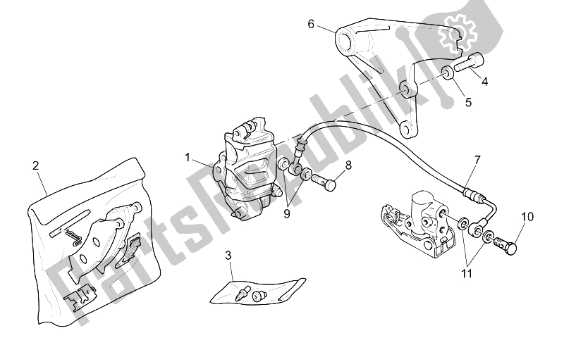 Todas las partes para Pinza De Freno Trasero de Moto-Guzzi California EV PI CAT 1100 2003