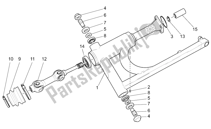 Toutes les pièces pour le Transmission Terminée I du Moto-Guzzi California EV Touring PI 1100 2002