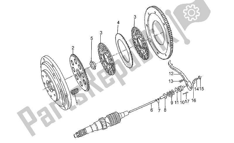 All parts for the Clutch of the Moto-Guzzi Quota 1000 1992