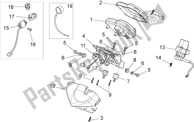 Todas as partes de Painel De Controle do Moto-Guzzi Griso 1200 8V 2007