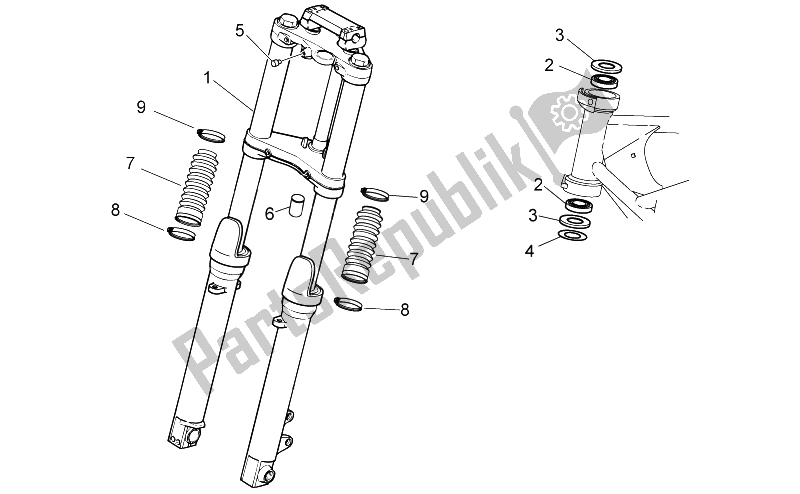 All parts for the Front Fork I of the Moto-Guzzi V7 II Stone ABS 750 2015