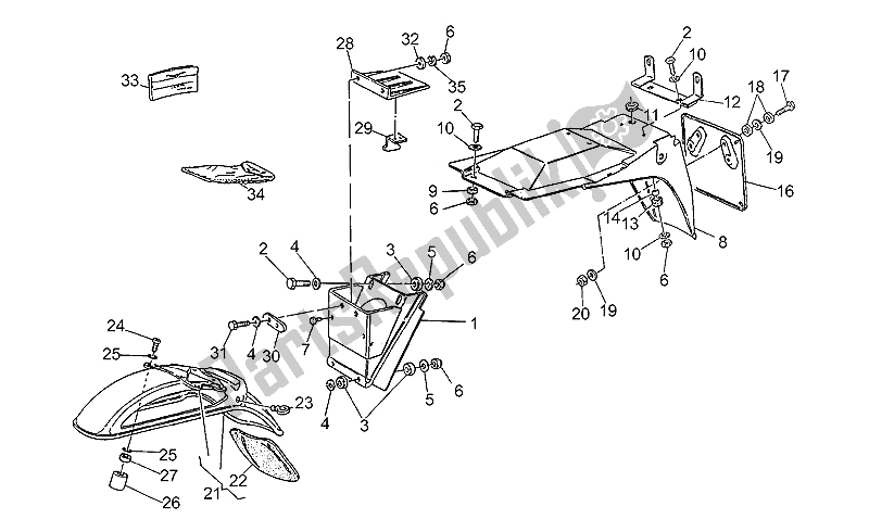 Todas las partes para Guardabarros Delantero / Trasero de Moto-Guzzi V 75 PA Vecchio Tipo 750 1992