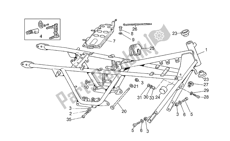 Todas las partes para Marco de Moto-Guzzi V 65 Custom 650 1985