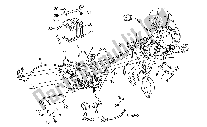 Toutes les pièces pour le Système électrique du Moto-Guzzi California EV V 11 USA 1100 1997