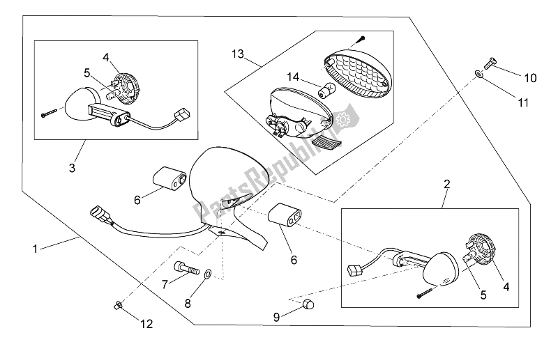 Tutte le parti per il Luci Posteriori del Moto-Guzzi Nevada 750 S 2010
