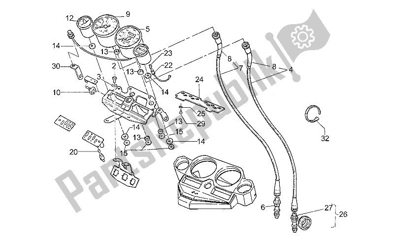 Todas las partes para Tablero de Moto-Guzzi SP II 1000 1985