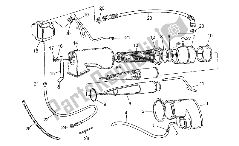 Toutes les pièces pour le Filtre à Air du Moto-Guzzi V 50 PA 500 1992