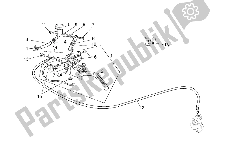 Toutes les pièces pour le Commande D'embrayage Complète du Moto-Guzzi V 11 LE Mans Sport Naked 1100 2001