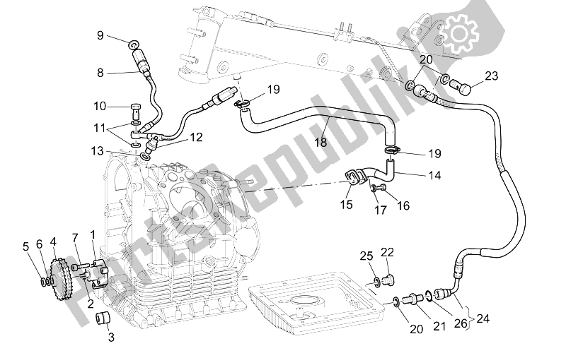 Alle onderdelen voor de Toevoer - Oliepomp van de Moto-Guzzi V 11 LE Mans 1100 2002