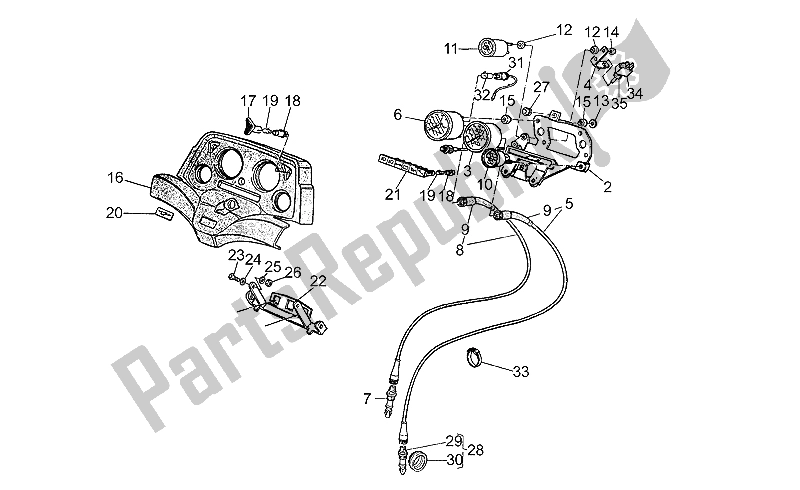 All parts for the Dashboard of the Moto-Guzzi 850 T5 III Serie Civile 1985