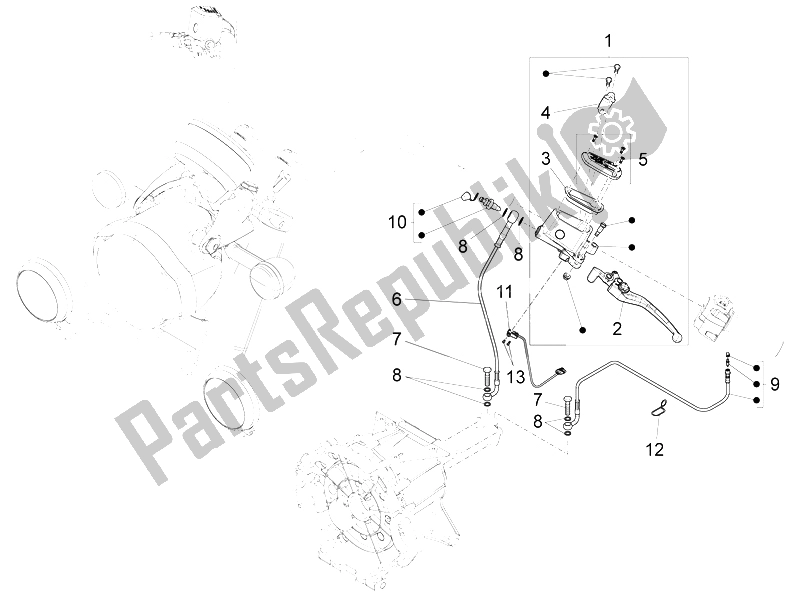 Toutes les pièces pour le Commande D'embrayage du Moto-Guzzi California 1400 Custom ABS 2012