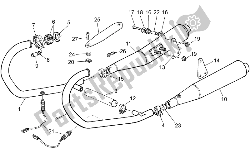 Toutes les pièces pour le Unité D'échappement du Moto-Guzzi V7 Special 750 2014