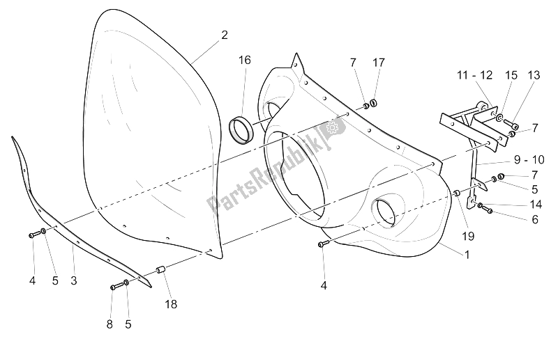 Toutes les pièces pour le Pare-brise du Moto-Guzzi California EV Touring PI 1100 2002