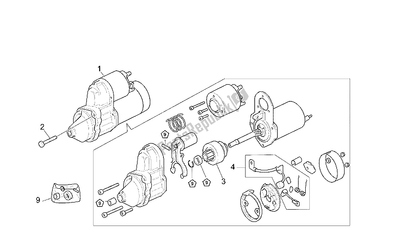 Toutes les pièces pour le Démarreur du Moto-Guzzi California Jackal 1100 1999