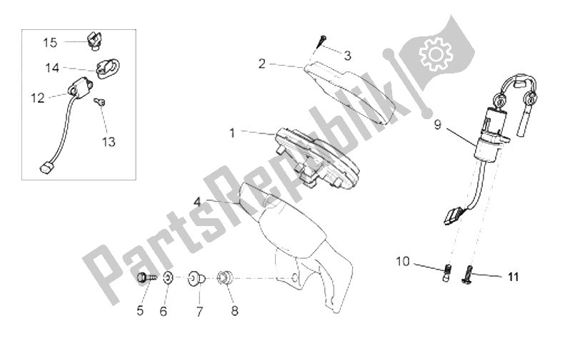 Alle onderdelen voor de Dashboard van de Moto-Guzzi Bellagio 940 2007