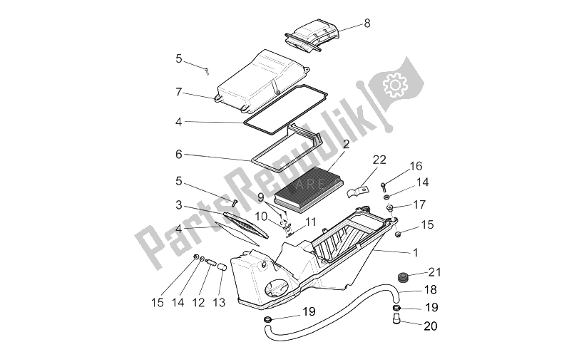 Toutes les pièces pour le Boite D'air du Moto-Guzzi Stelvio 1200 2008