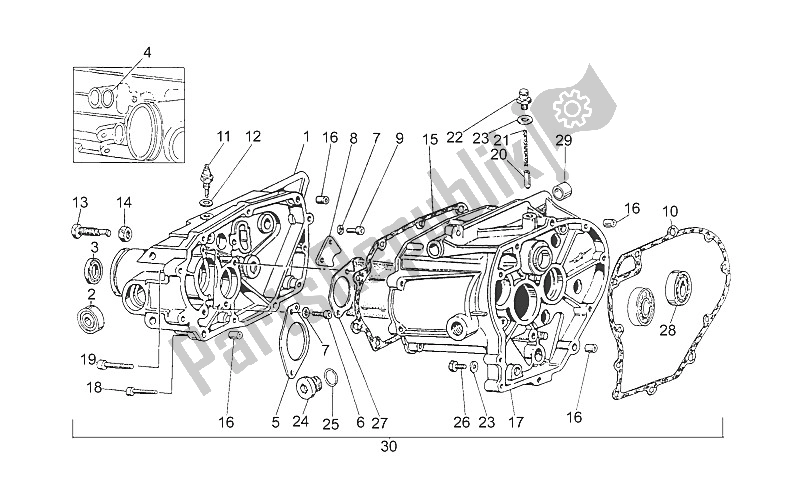 Toutes les pièces pour le Cage De Transmission du Moto-Guzzi Nevada 750 1993