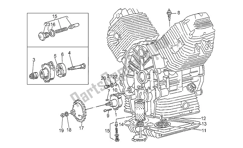 Todas las partes para Bomba De Aceite de Moto-Guzzi Nevada 750 1991