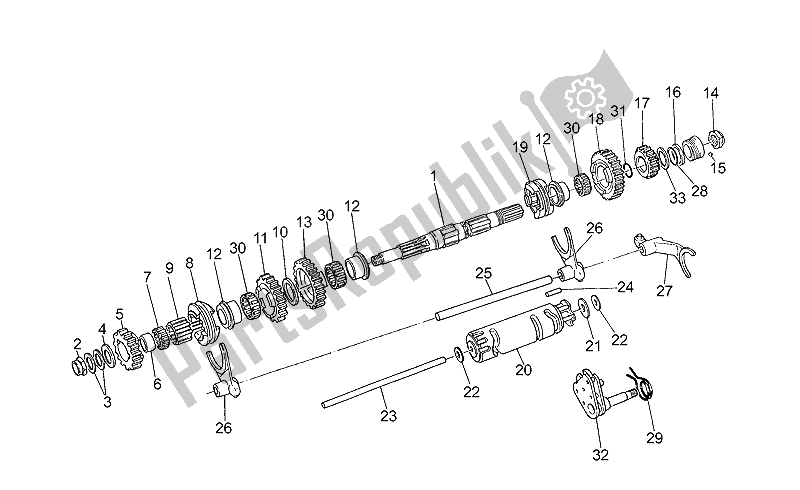 Toutes les pièces pour le Arbre Mené du Moto-Guzzi Sport Carburatori 1100 1994