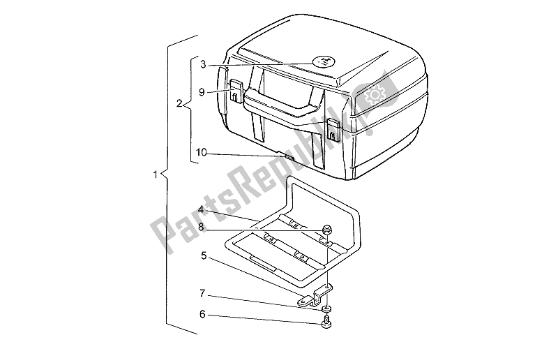 Toutes les pièces pour le Top Case du Moto-Guzzi California 1100 1994