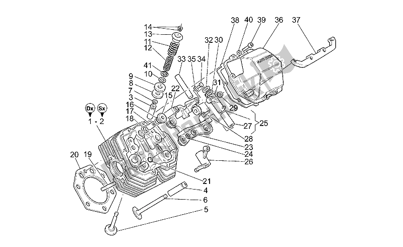 Todas las partes para Culata Y Válvulas de Moto-Guzzi V 11 LE Mans Sport Naked 1100 2001